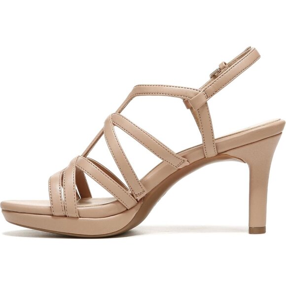 Naturalizer Women Barely Nude Synthetic Open Rounded Toe Slingback Baylor Sandal - Picture 10 of 10